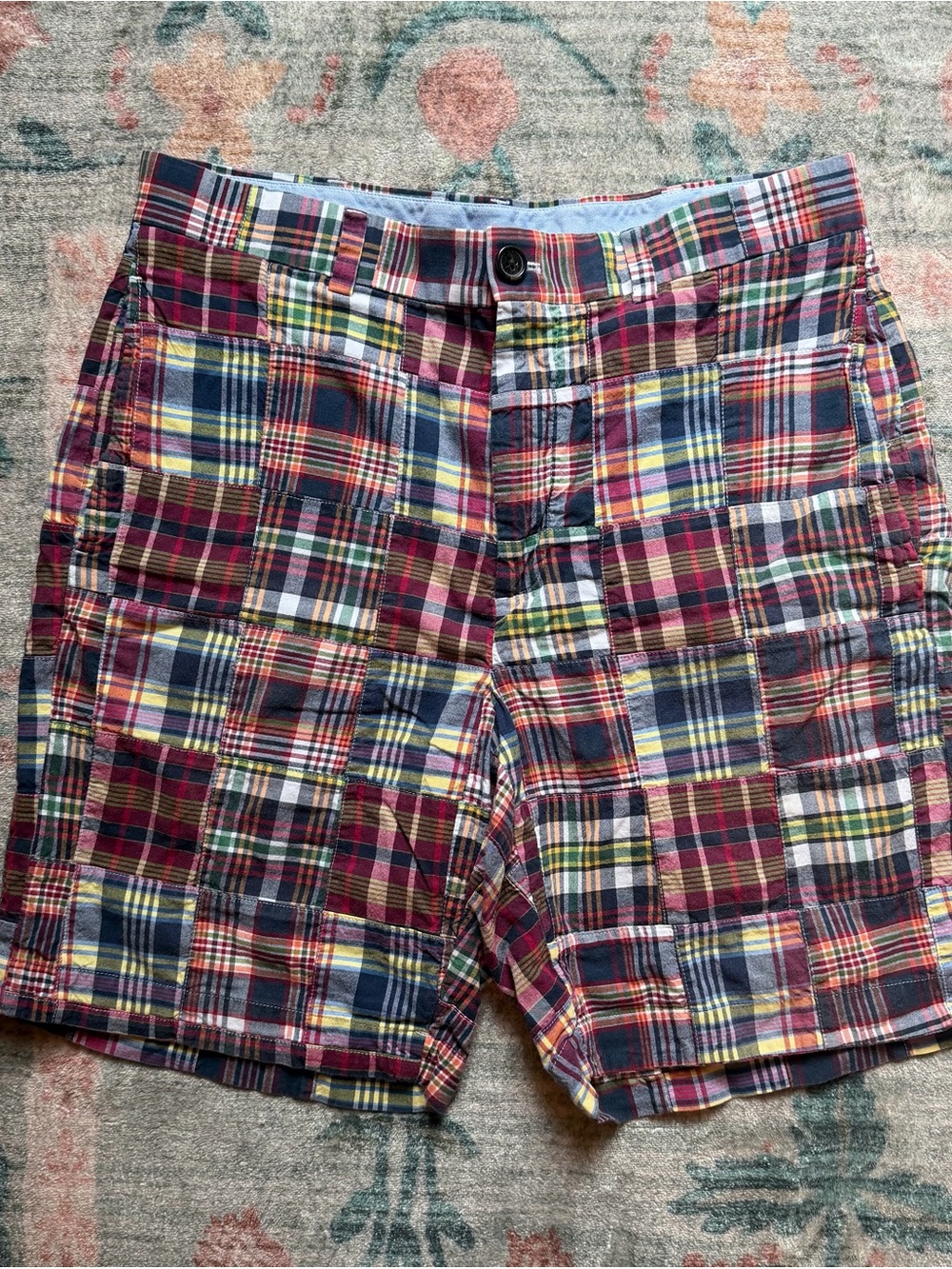 Brooks Brothers Plaid Multi-Color Cotton Shorts - Red, Blue, Green, Yellow